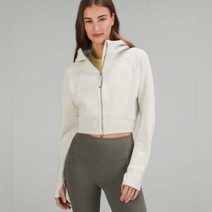 Scuba Full Zipped Cropped Hoodie